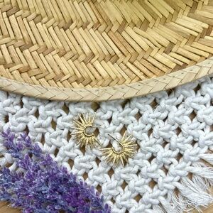 Gold Sunburst Earrings